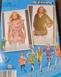 2706 Simplicity Runway Juniors Mini Dress, Tunic Top Pattern 11/12 to 17/18 Uncut